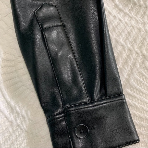 BANANA REPUBLIC faux leather shirt jacket - Picture 7 of 14